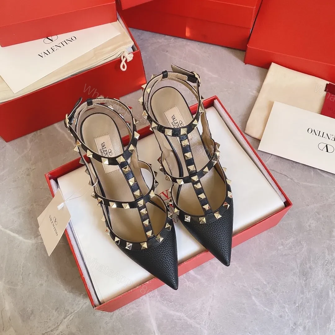 View 6 of Valentino Women Black Leather Studded Pumps