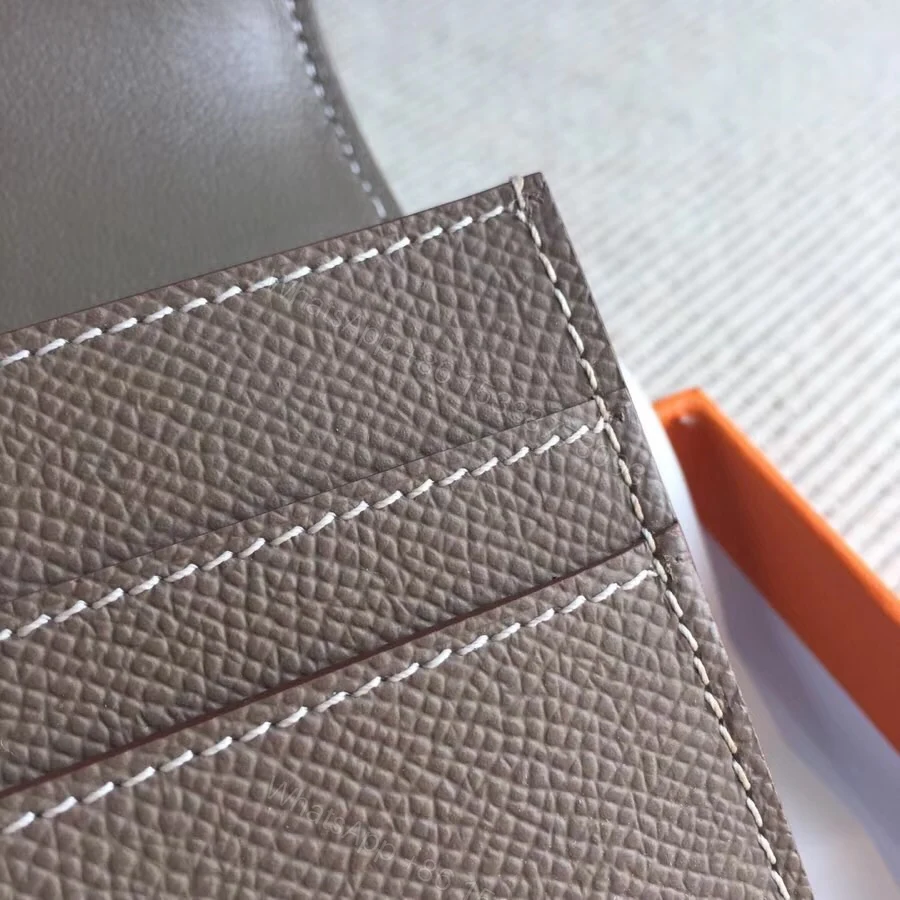 View 3 of Hermes Constance Slim Wallet Etoupe 12Cm H082060CK18