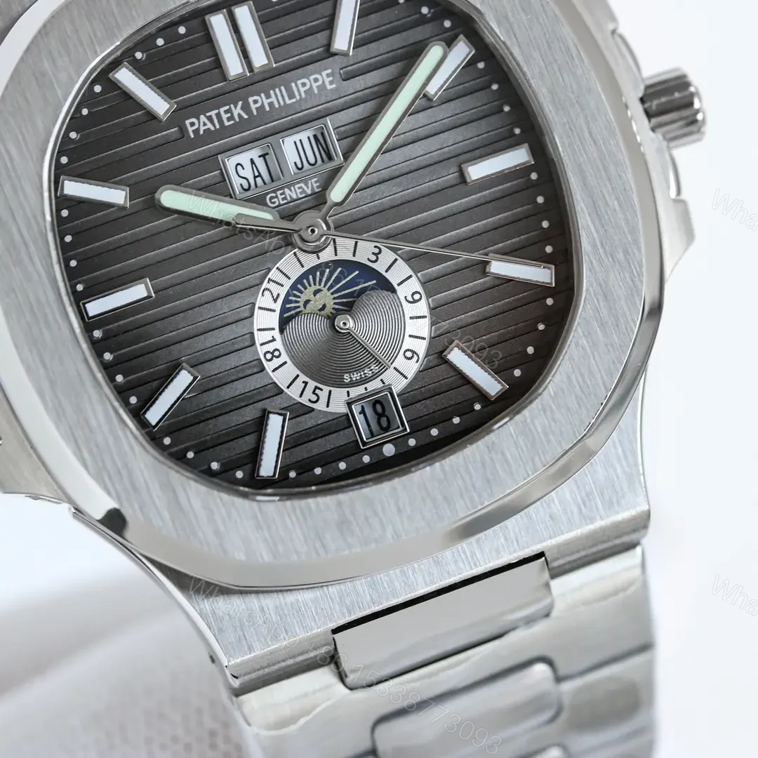View 4 of Patek Philippe Super Clone Nautilus 5726 Grey Dial Steel Bracelet Premium 40MM PATEK-NAUT5726-GRY
