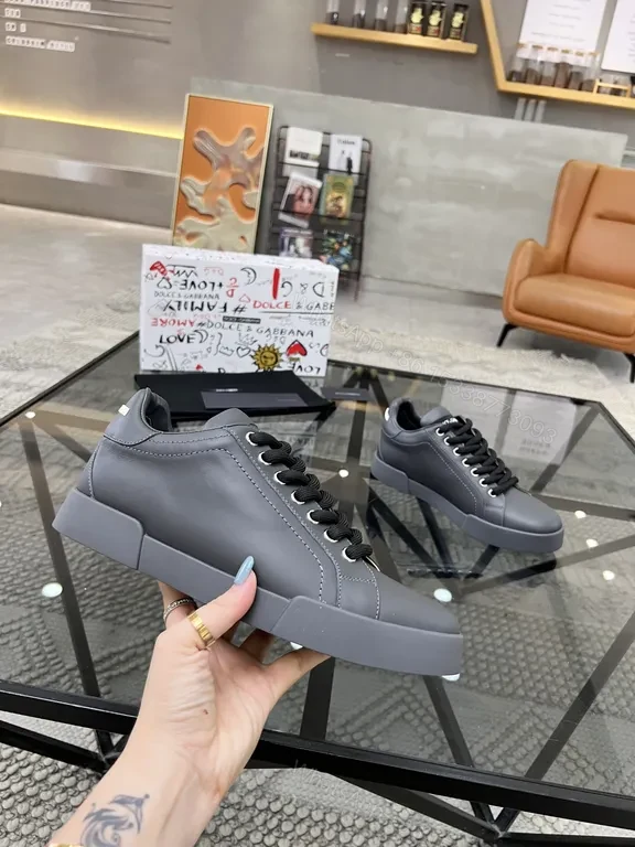 View 5 of Chic Gray Leather Sneakers â€“ Luxury Everyday Comfort