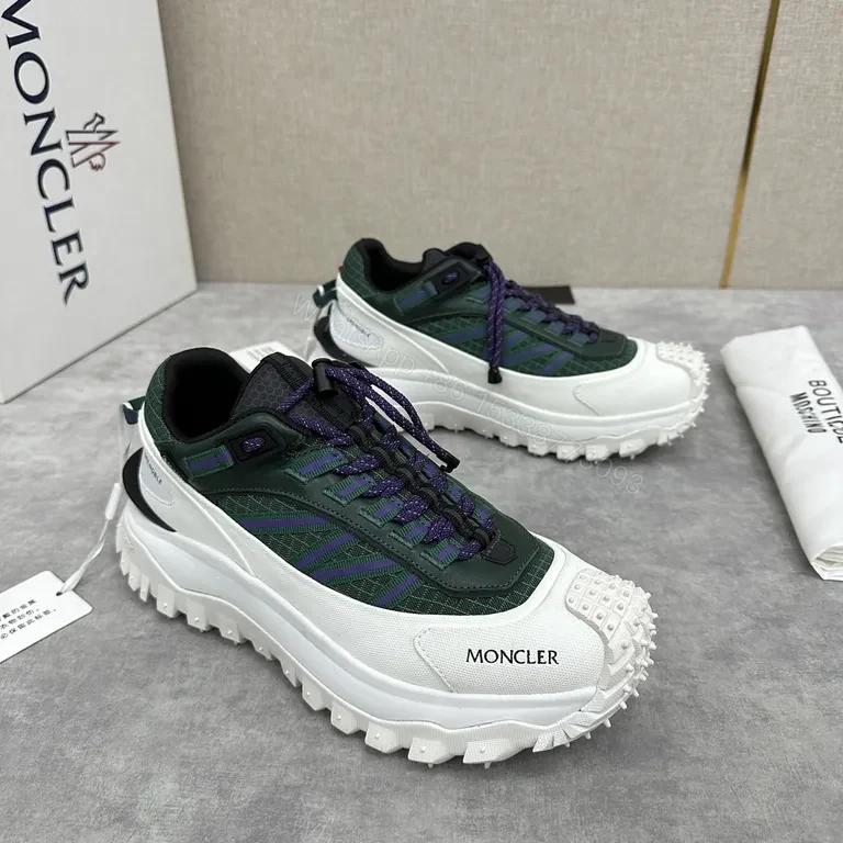 View 9 of Green & Purple Moncler-Style Chunky Sneaker with Textured Upper