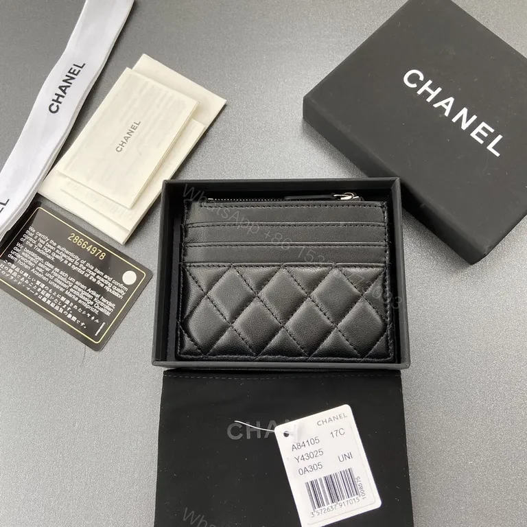 View 8 of Chic Quilted Wallet with Gold CC Clasp â€“ Compact Luxury Wallet
