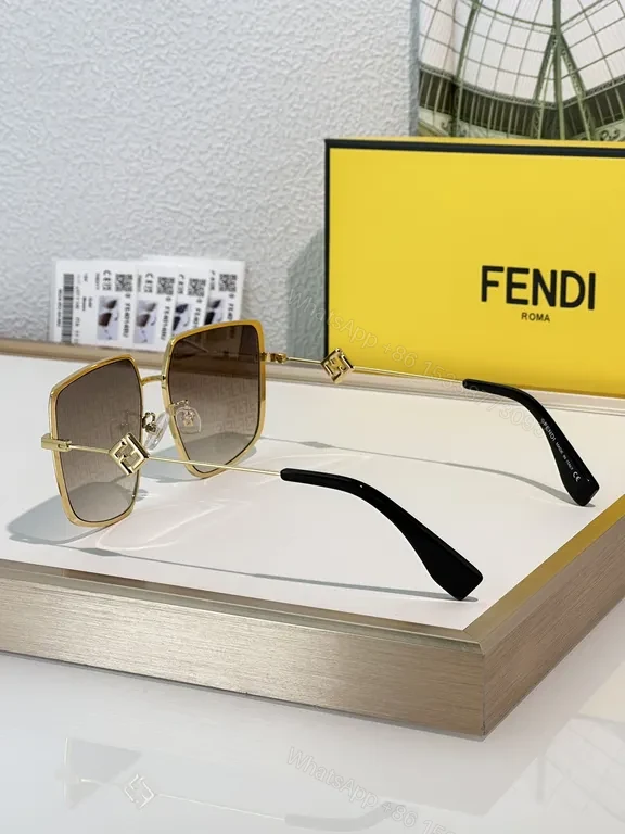 View 6 of Bold Pattern Luxury Sunglasses: Fendi-Inspired GoldFrames