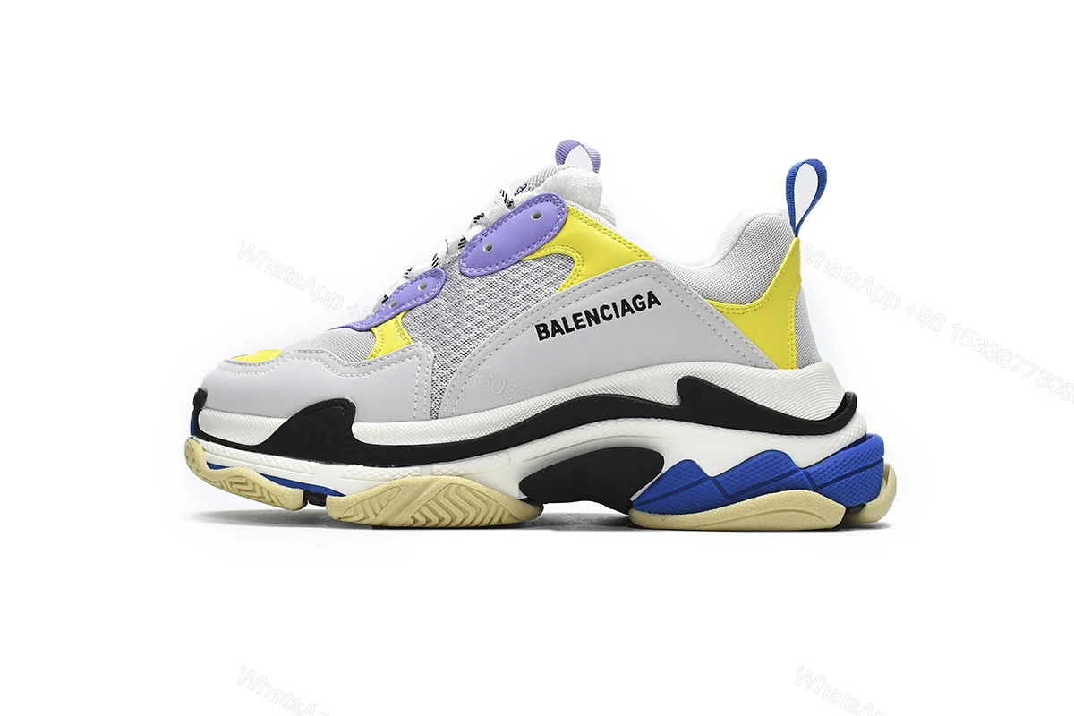 View 10 of Balenciaga Triple S Black Grey Blue 524039 W09OH 8081