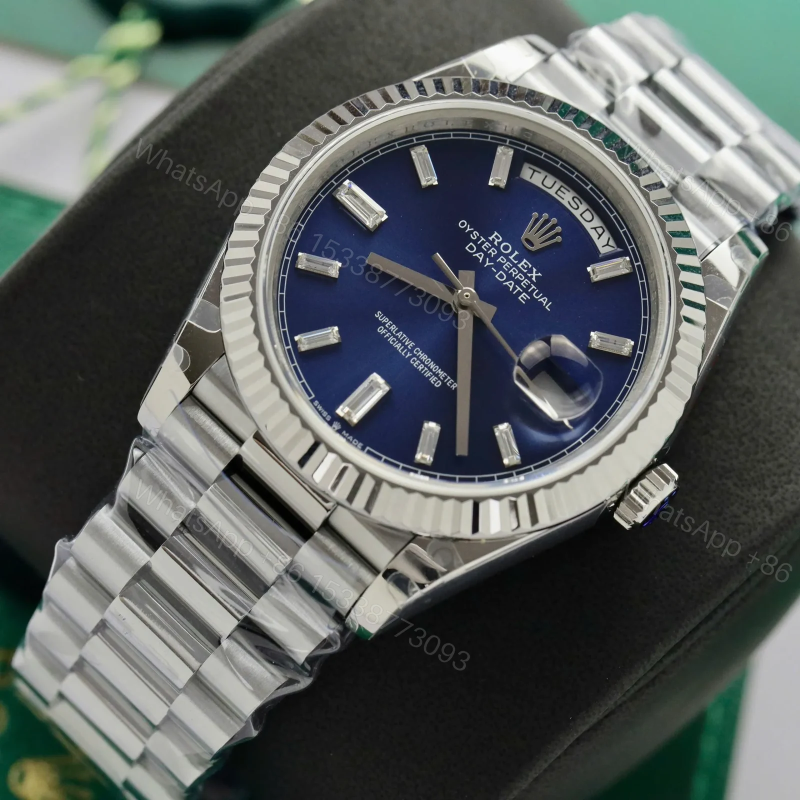 View 5 of Superclone Rolex Day-Date Blue Ombré Dial 228239-0076 40 mm