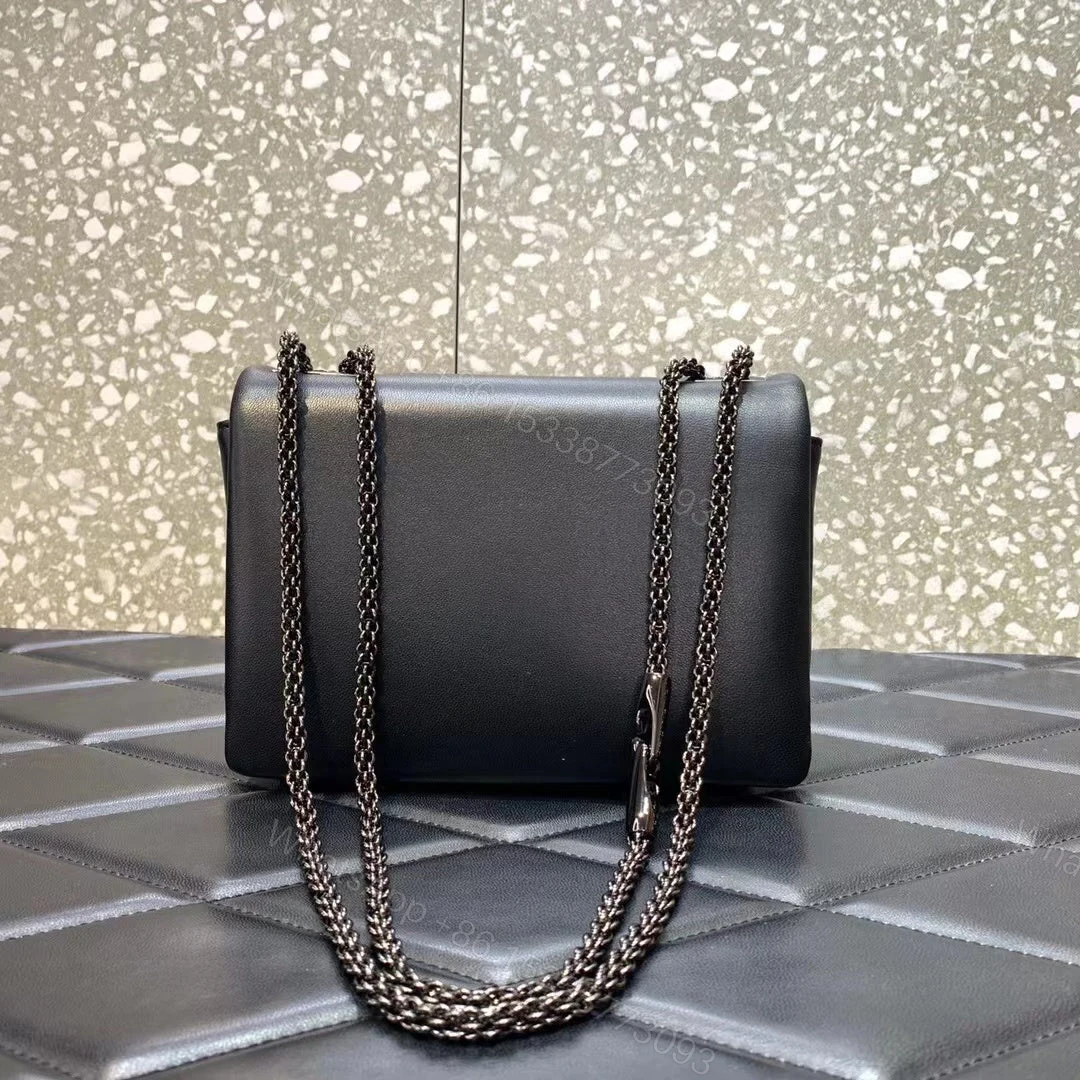 View 6 of VALENTINO SMALL ONE STUD NAPPA HANDBAG WITH CHAIN AND TONE ON TONE STUD BLACK 19CM 1W2B0K21UZR 0NO
