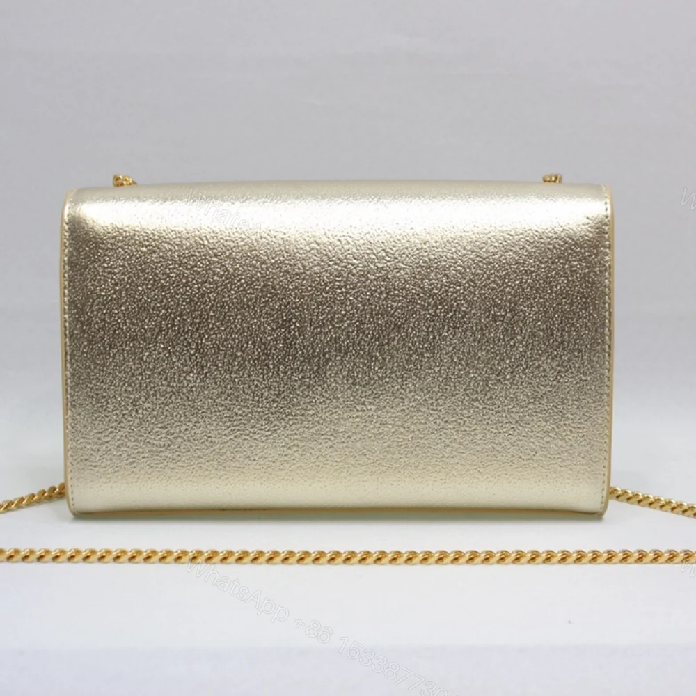 View 3 of Saint Laurent Kate Chain Wallet With Tassel Yellow Copper 26cm