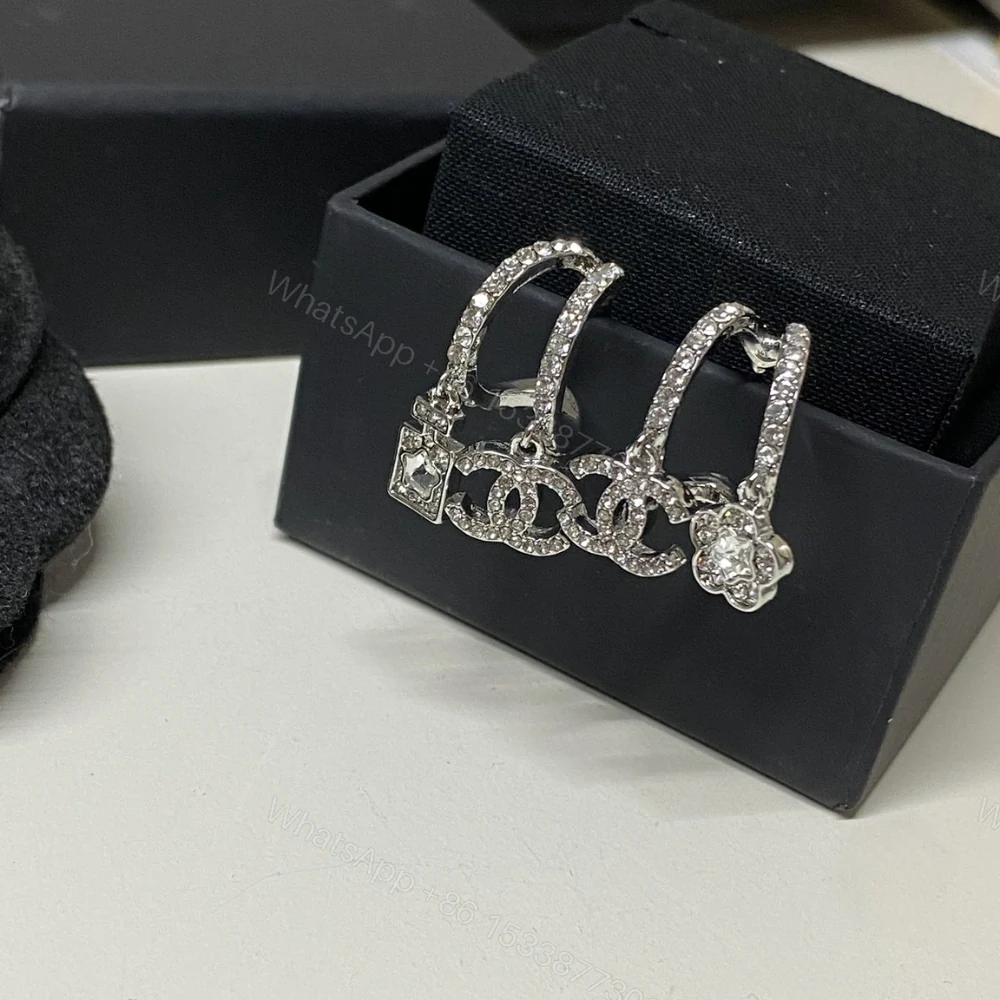 View 3 of CHANEL PENDANT EARRINGS CRYSTAL SILVER ABF199 B19948 NAFVP