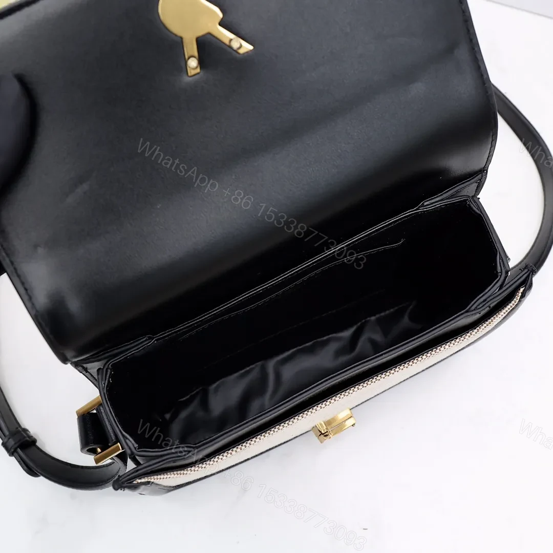 View 5 of SAINT LAURENT Solferino Medium Cotton And Leather Shoulder Bag