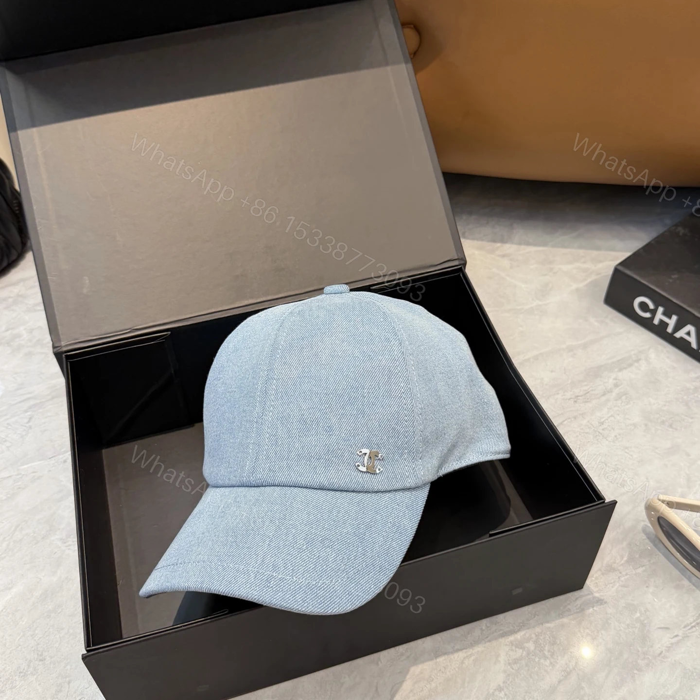 Chanel一比一棒球帽男女款淺藍極簡刺繡Logo休閒百搭款 — view 1
