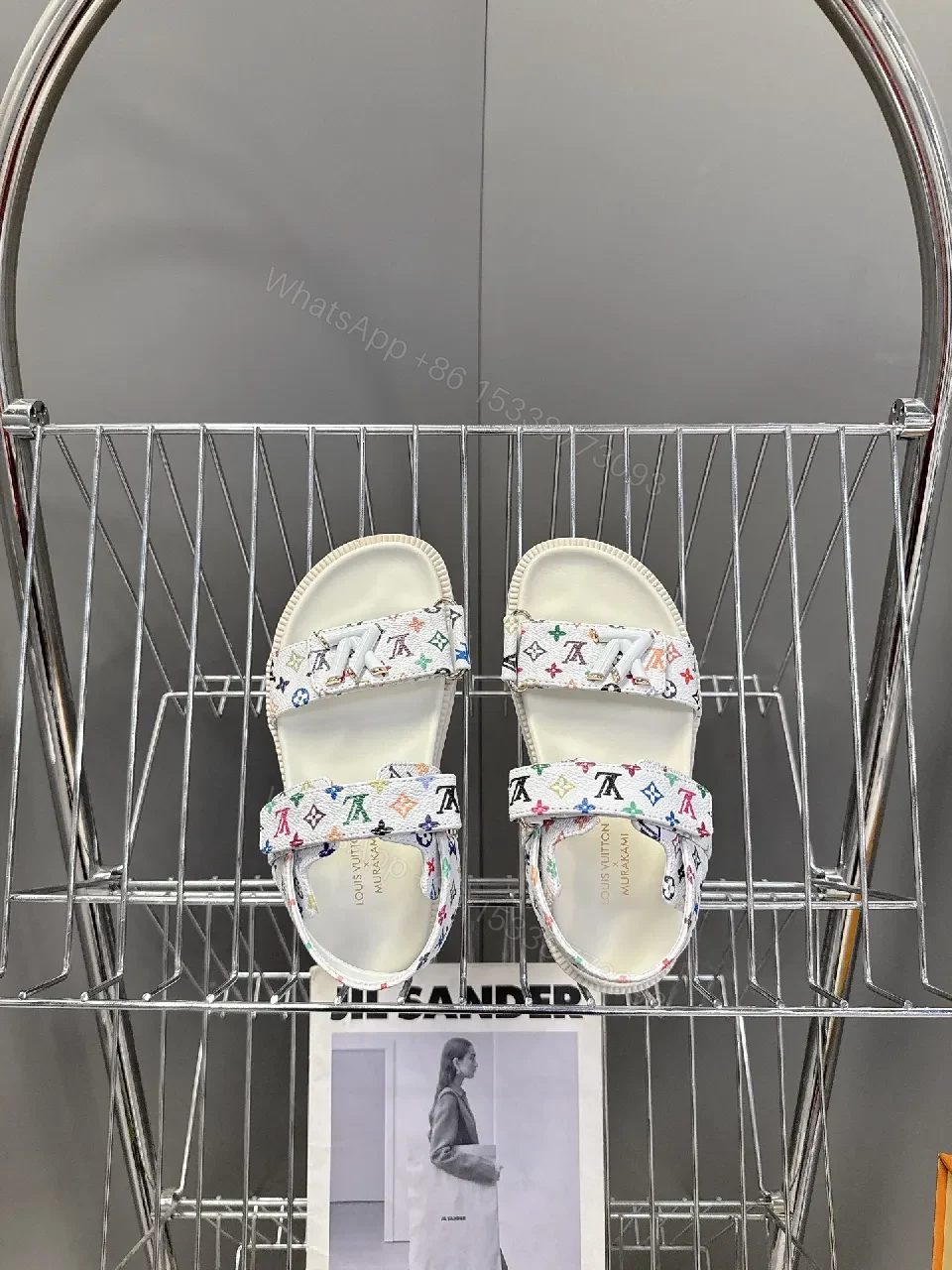 View 3 of Colorful Monogram Sandals with Comfort Fusion