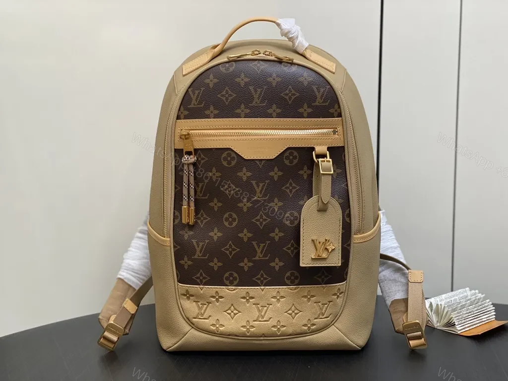 Premium Monogram Backpack: LV Canvas Leather Edition — view 1