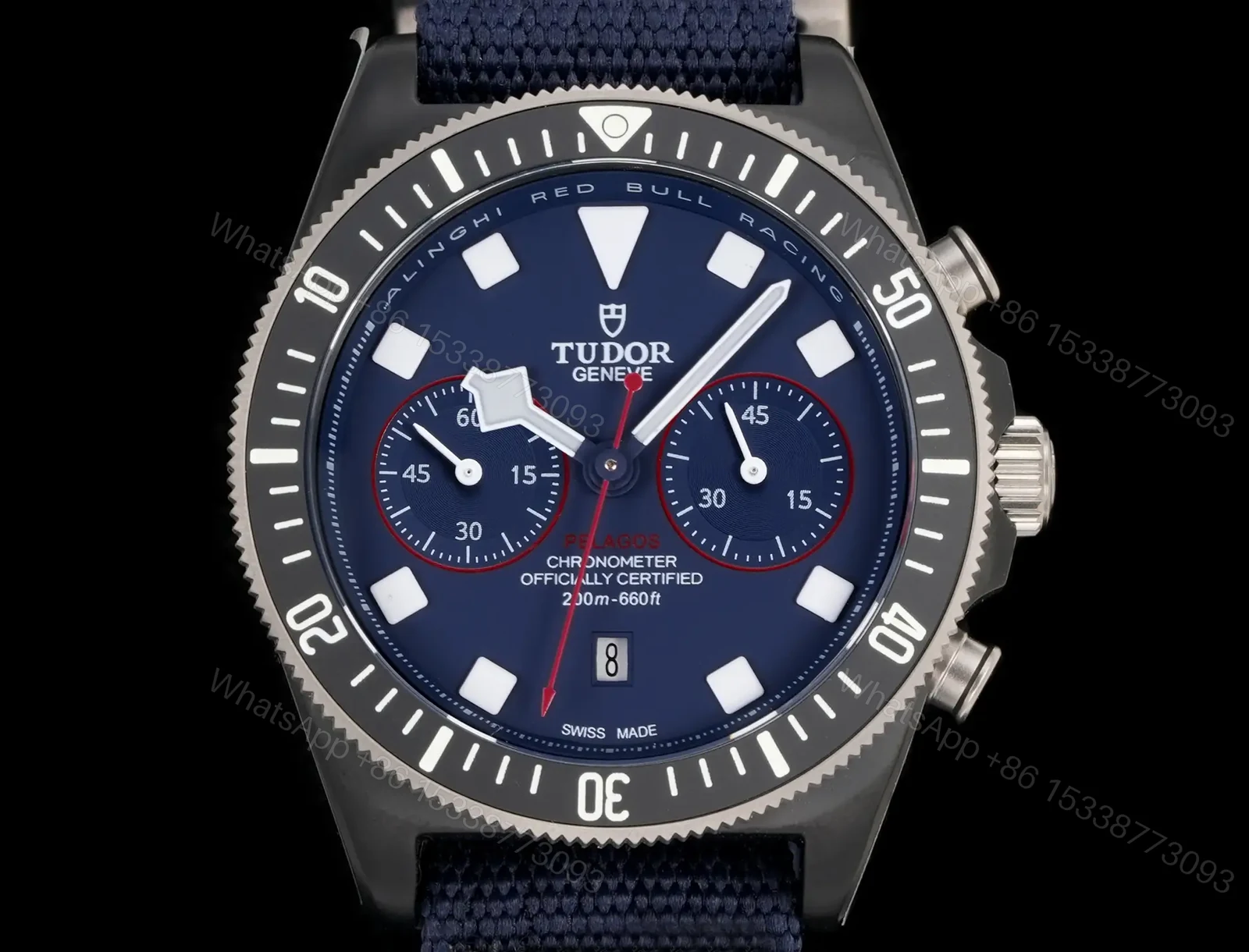 Tudor Pelagos FXD Chronograph Blue Dial Navy Fabric Strap Ultimate 43MM M25807KN-0001 — view 1