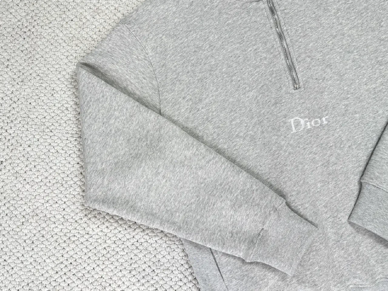View 4 of Cozy Fleece Zip Pullover: Minimalist Luxury, Gray, Unisex