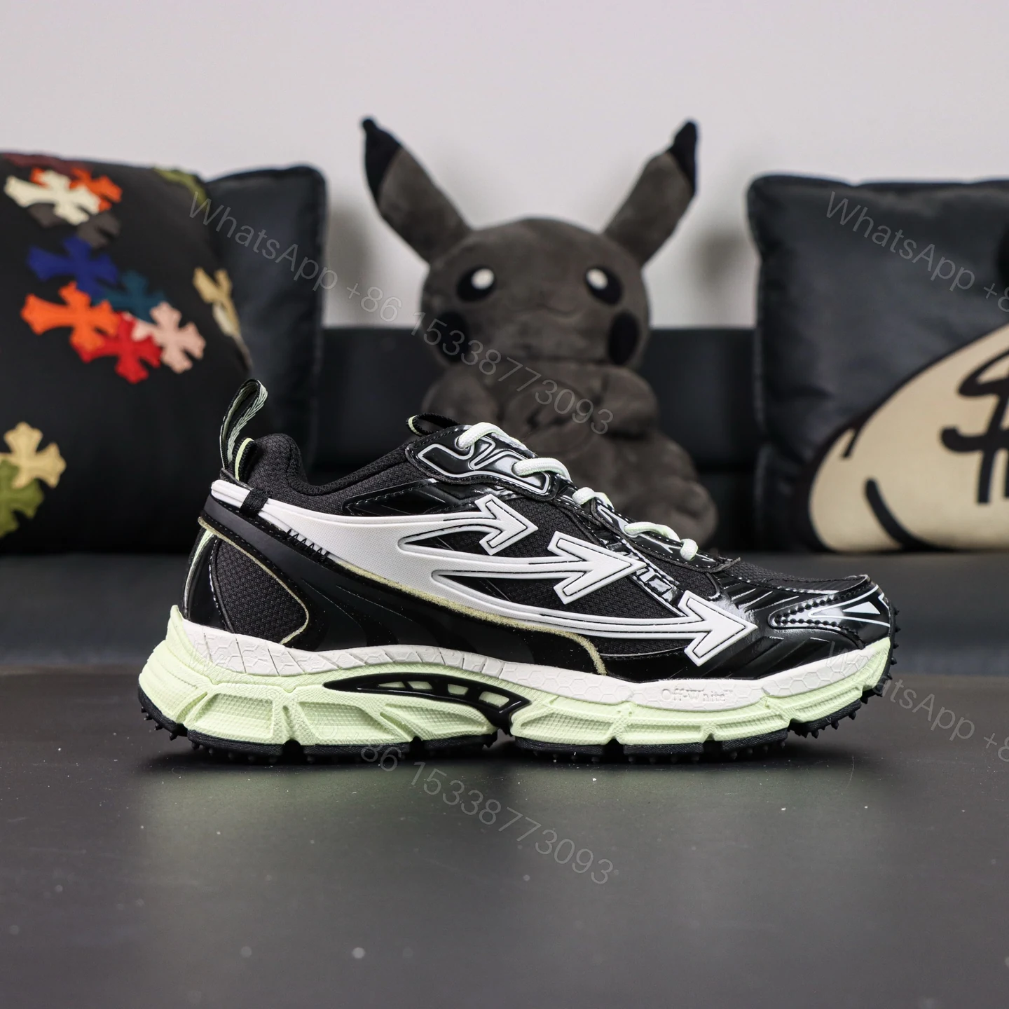 View 2 of Off White Be Right Back Black Green