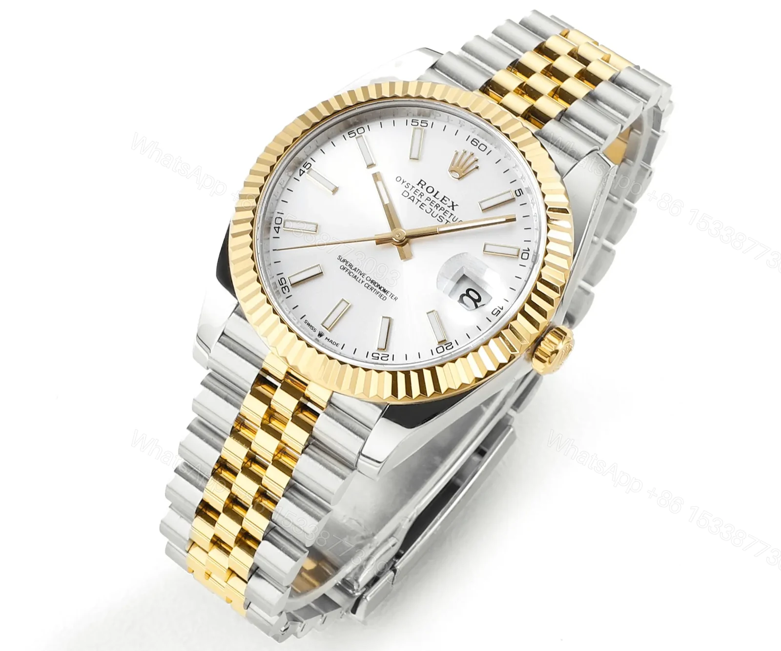 View 2 of Clean Factory DDF Classic White Gold Fluted Watch