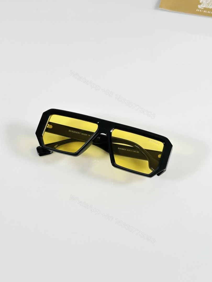 View 3 of First Copy Burberry 4366 Black Yellow Sunglasses