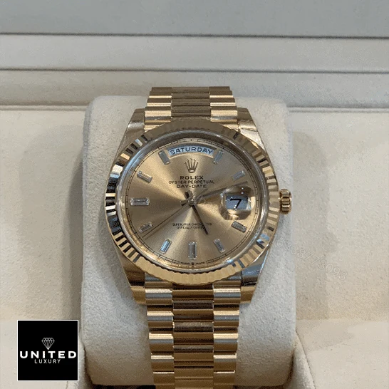 View 9 of Rolex Presidential Yellow Gold 228238-0003 Replica