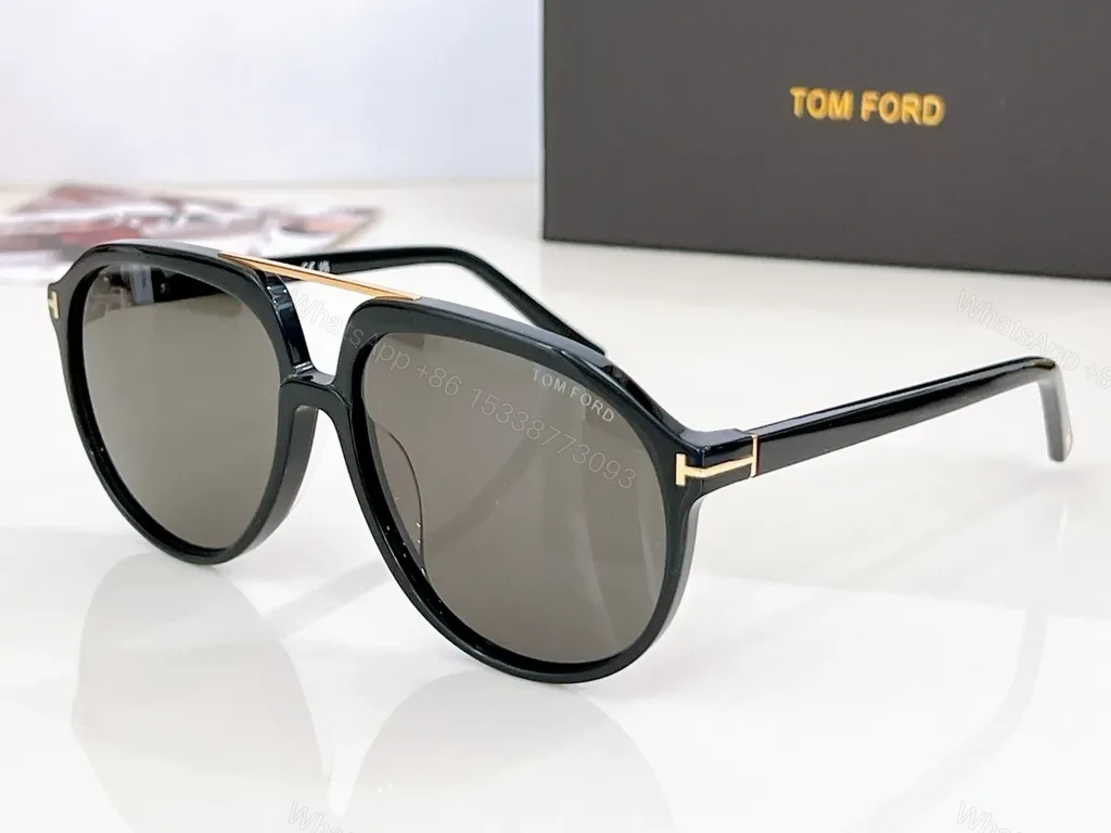 View 7 of Signature Tom Ford Sunglasses: Black Acetate, Polarized UV400, Luxe Everyday