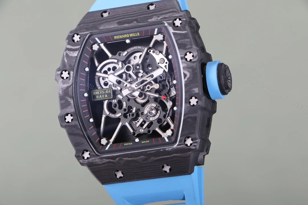 View 2 of Richard Mille RM35-01 NTPT Carbon Fiber RMUL3 White Gemstone Suspension Watch RM35-CARBON-WGS3
