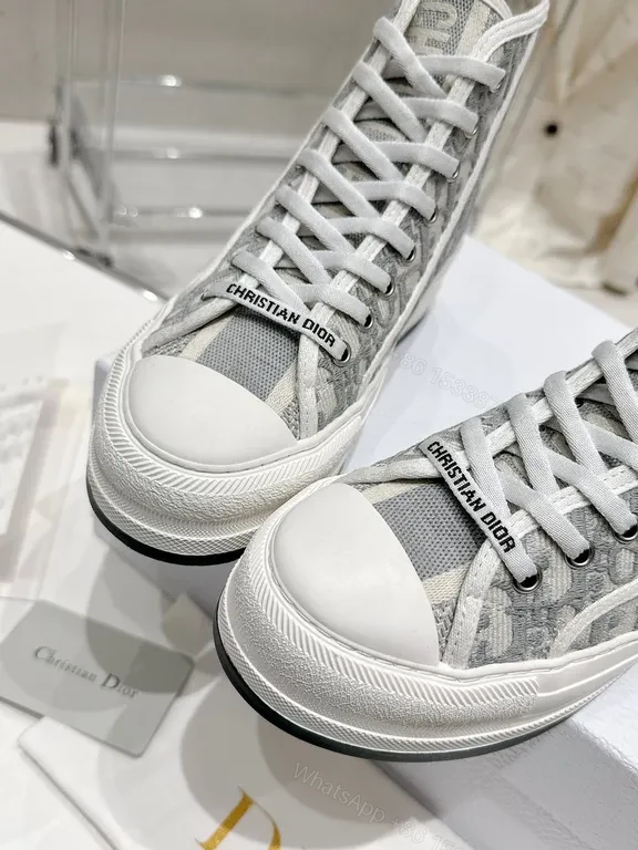 View 4 of Dior-Inspired Texture High-Top Sneakers â€” Luxury, Everyday Use