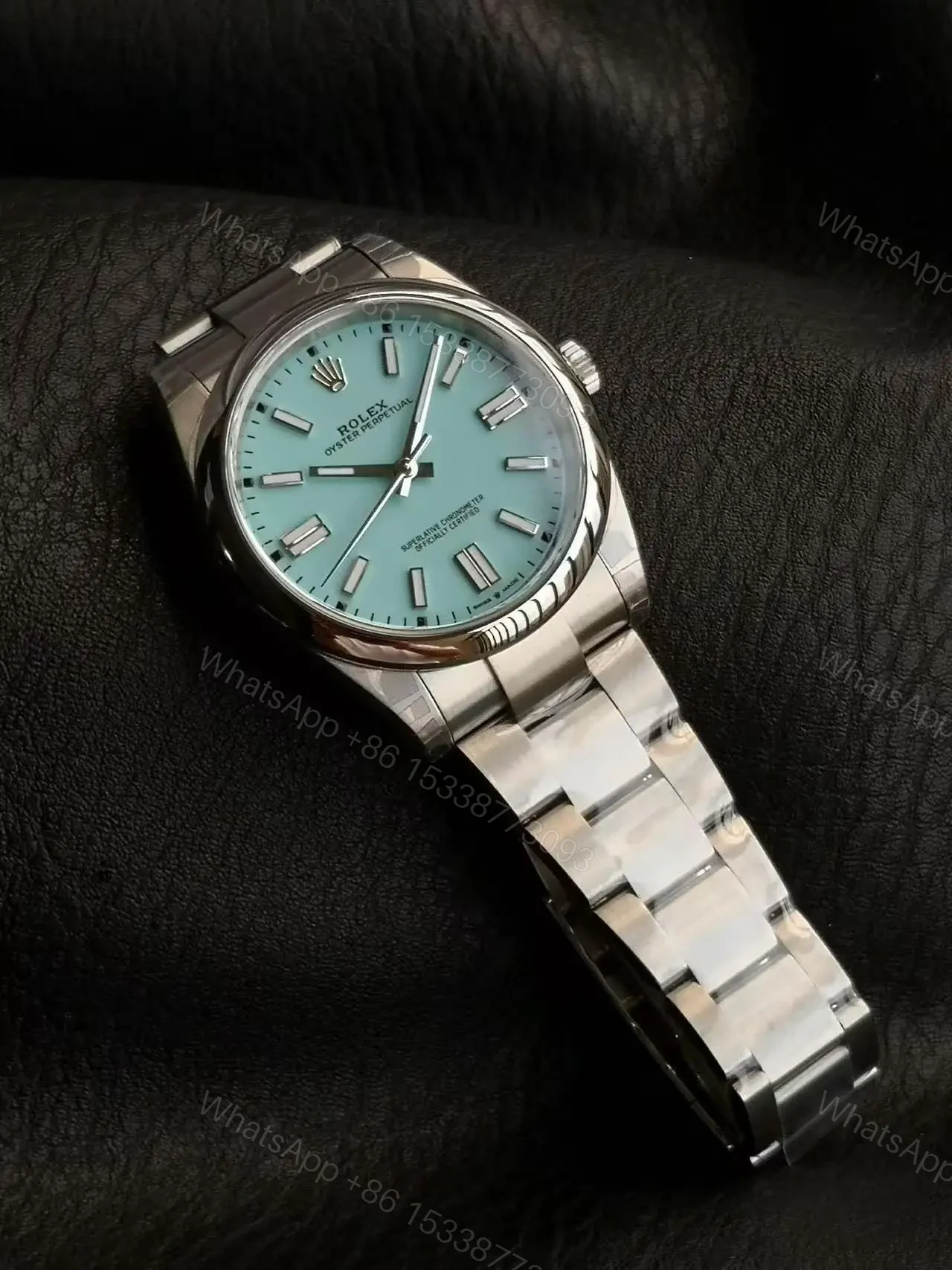 View 7 of Top Clone Rolex Oyster Perpetual 41 MM Turquoise tiffany Blue Dial Replica