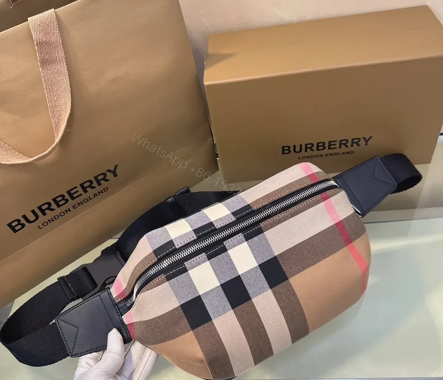 View 8 of Burberry-Style Belt Bag: Signature Plaid, Minimalist Luxury