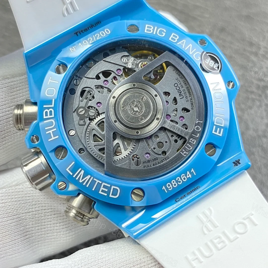 View 8 of Hublot Big Bang Unico Replica 42MM Premium Blue Ceramic Rubber Strap Edition RG-HUBLOT-BB-UNICO-BLU-CER-RUB-42