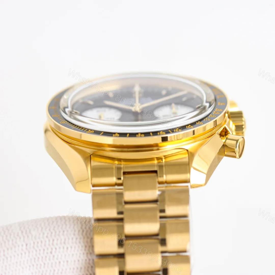 View 5 of Omega Speedmaster Gold Replica 42MM Premium Bracelet Moonwatch Edition OM-SP-GLD-BRC-42