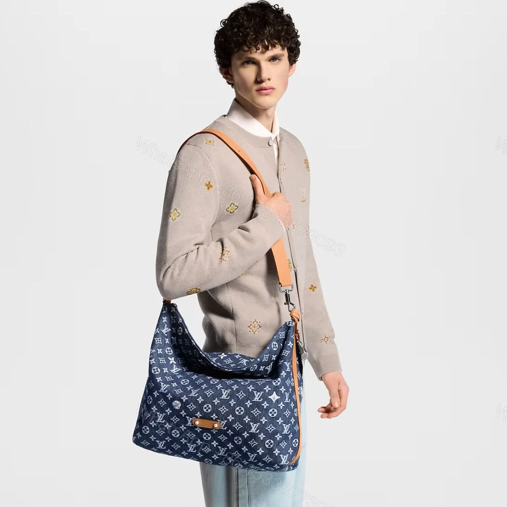 View 11 of Louis Vuitton Vagabond Hobo Denim Blue 48Cm M27555