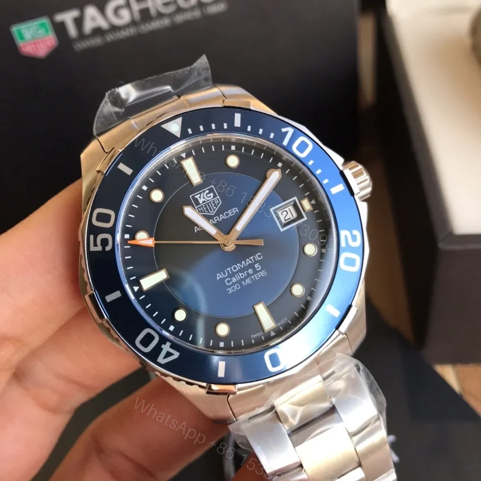View 4 of TAG Heuer Aquaracer 300M Calibre 5 41 Stainless Steel Blue Dial Bracelet WAN2111.BA0822