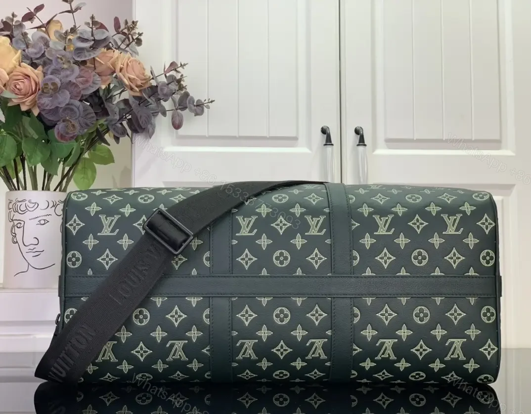 View 7 of Statement Monogram Duffel: Structured, Durable Travel Bag