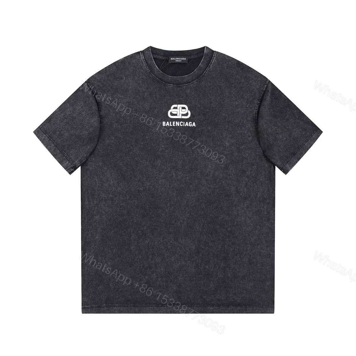Balenciaga 高仿 經典小LOGO刺繡短袖T恤 簡約百搭款 — view 1