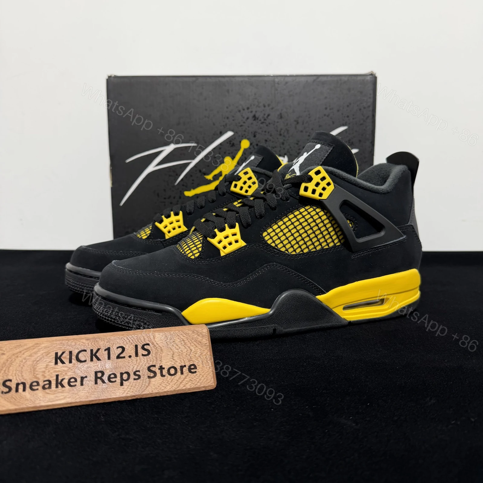Air Jordan 4 Retro Yellow Thunder 2023 Reps — view 1