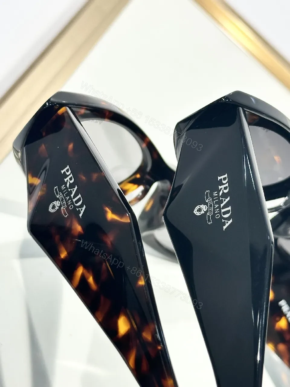 View 9 of Bold Shield Sunglasses: Modern, Black Frame, Amber Lenses