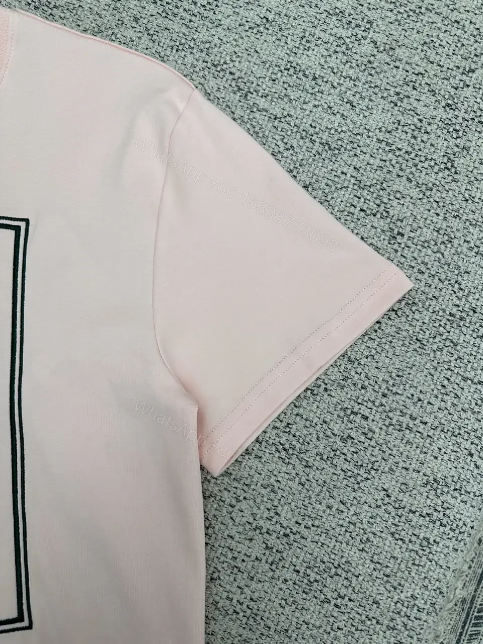 View 7 of Soft Cotton Tee: Minimal Couture Print Tee