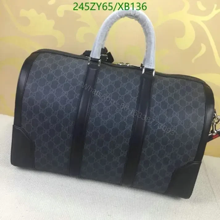 View 2 of Gucci GG Carry-On Duffle Black Knockoff Bag XB1365 – Quality 1:1