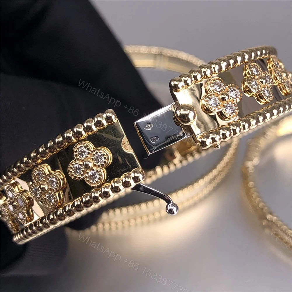 View 3 of Van Cleef & Arpels Perlee Clover Bracelet Diamonds VCARP3O100