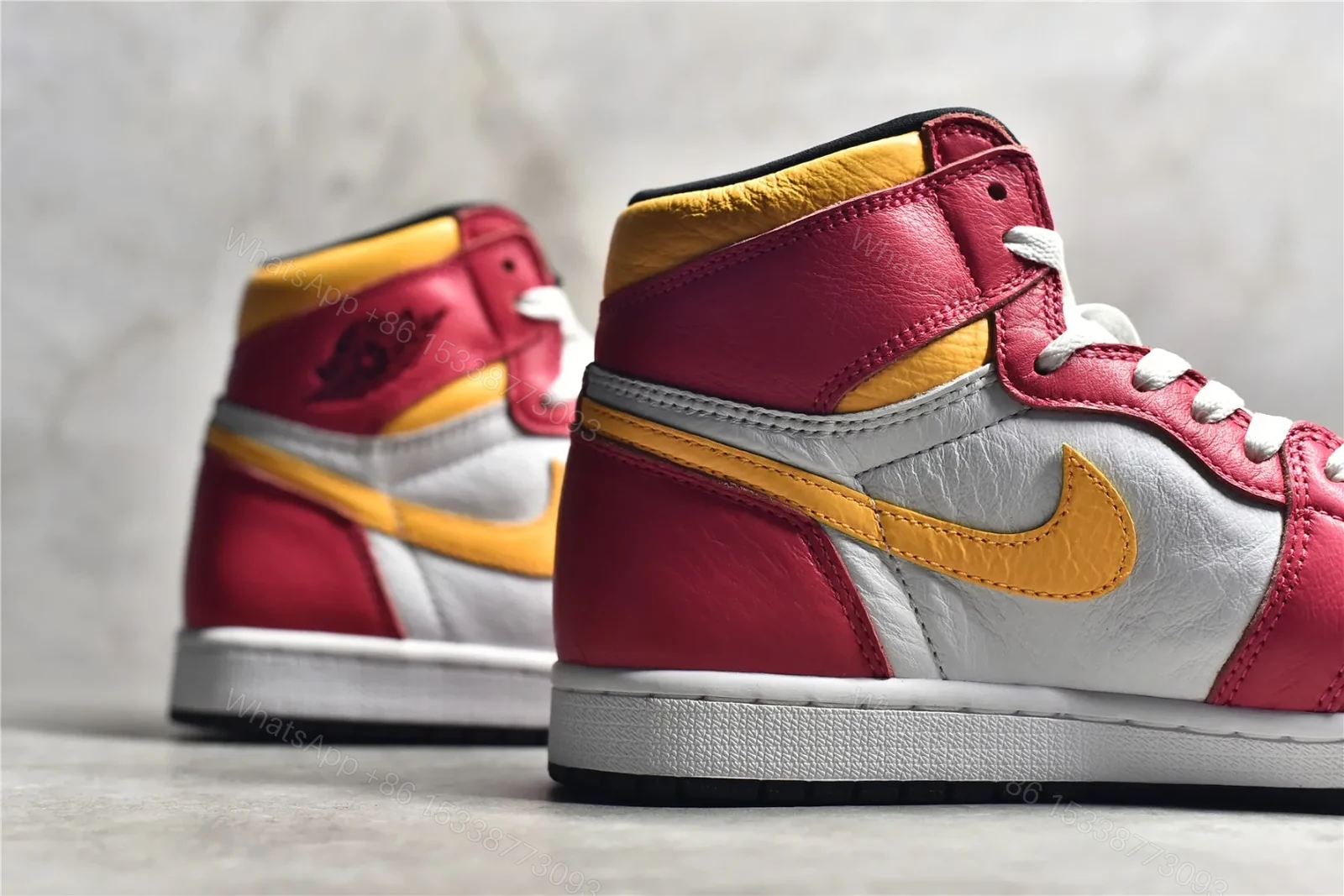 View 4 of Air Jordan 1 Retro High “Light Fusion Red” Reps