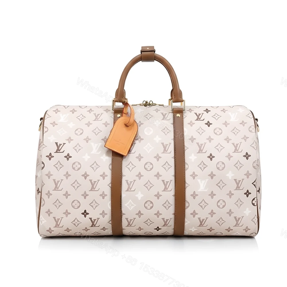 Louis Vuitton Keepall Bandoulière 50 Monogram Beige 50Cm — view 1