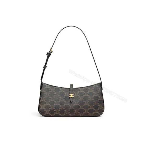 Celine TINA SHOULDER BAG IN Triomphe canvas — view 1
