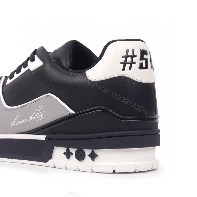 View 4 of Chic LV-Style Slip-On Sneakers: Modern Texture & Detailing