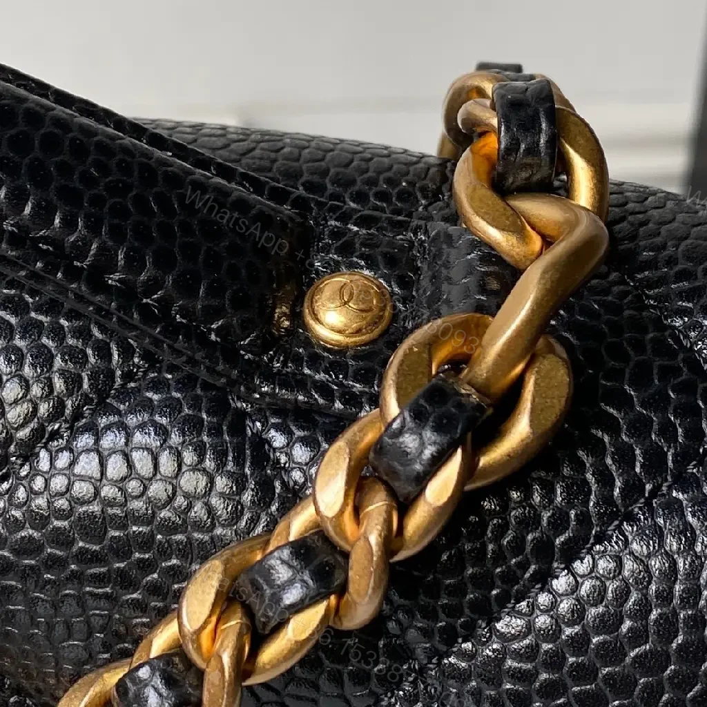View 4 of Quilted Black Bag with Gold Chain—Timeless Luxury Utility