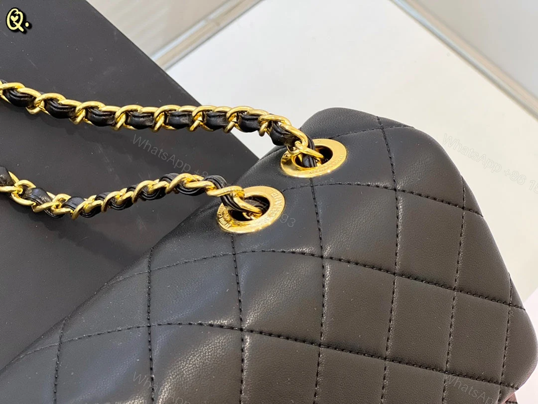 View 7 of Chanel Classic Flap Bag Medium Black Gold