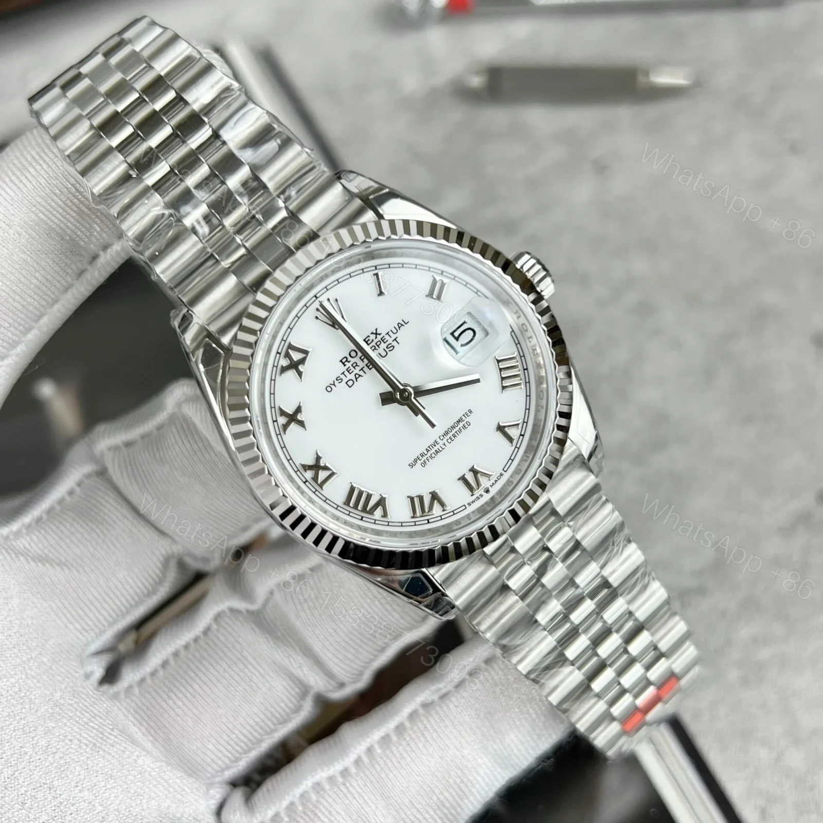 View 3 of Rolex Datejust White Roman Dial 126334-0024 41 mm