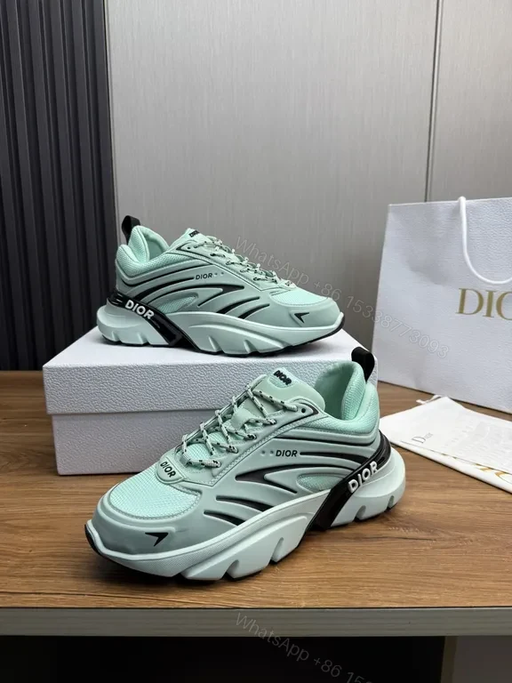 View 3 of Mint + Leather + Streetwear + Dior branding + Sneaker