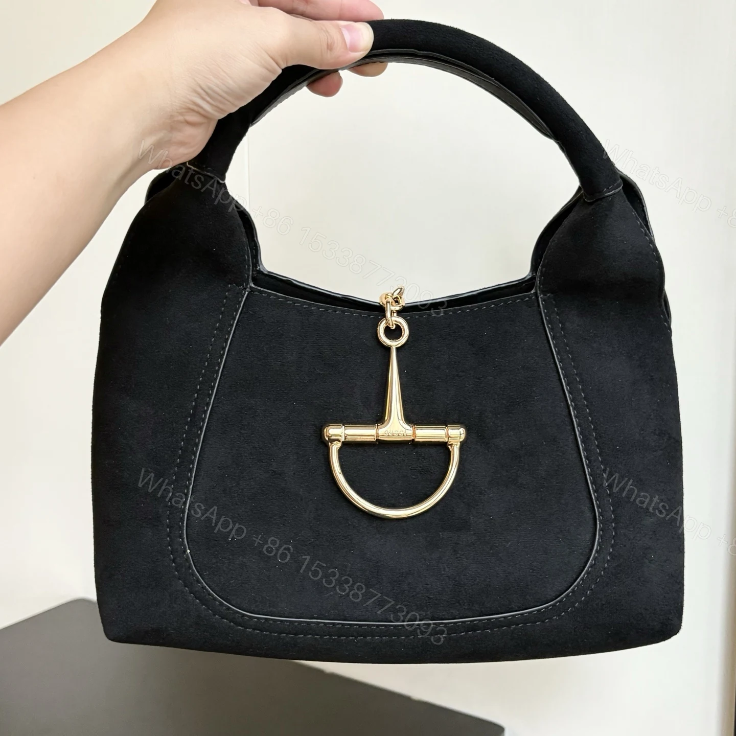 View 4 of Gucci Softbit Medium Top Handle Bag Black 27Cm