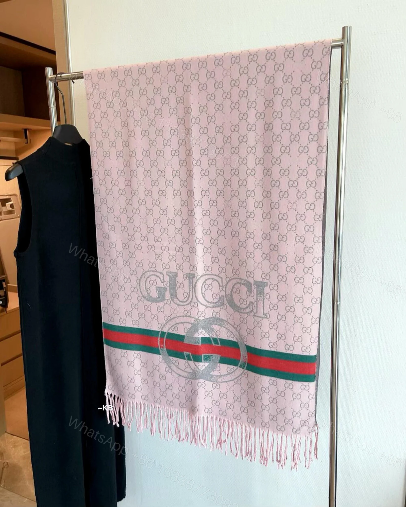 View 2 of First Copy Gucci GG Initial Scarf