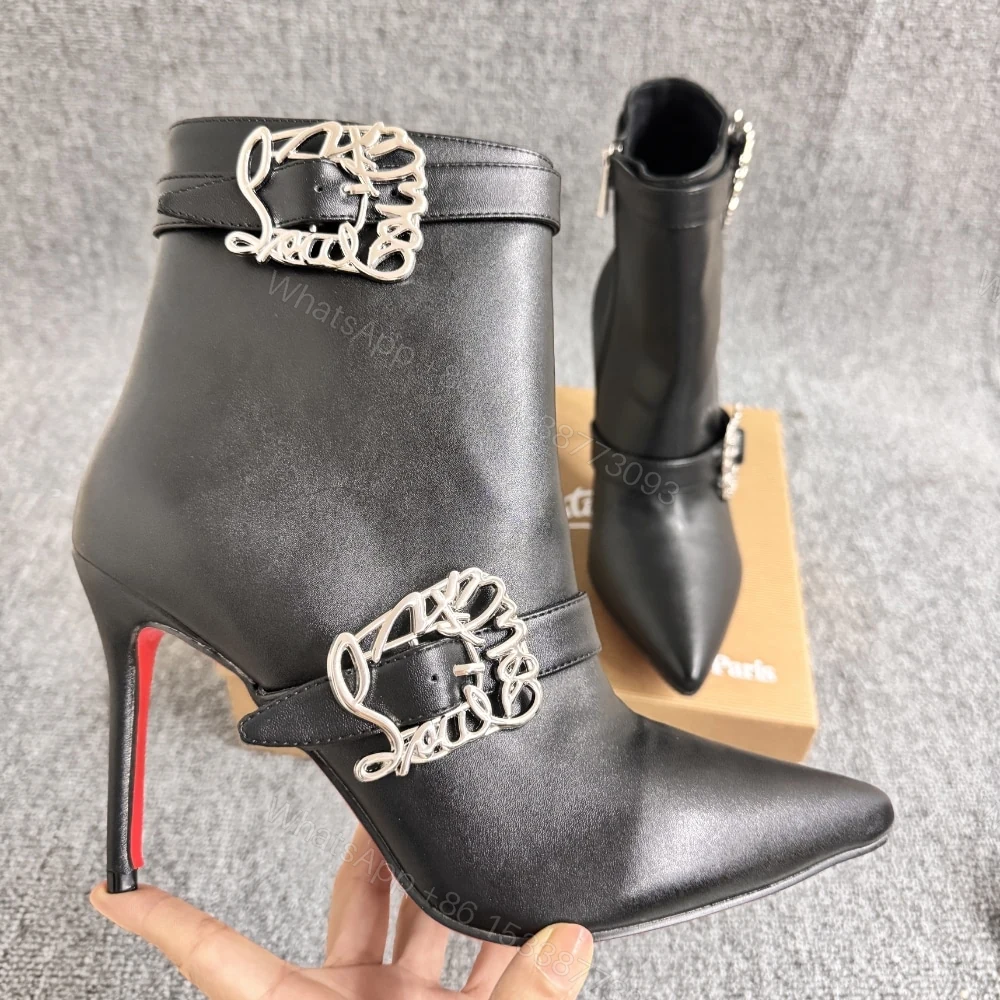 View 5 of CHRISTIAN LOUBOUTIN GIDDYLINA 100 LEATHER ANKLE BOOTS BLACK P00992472