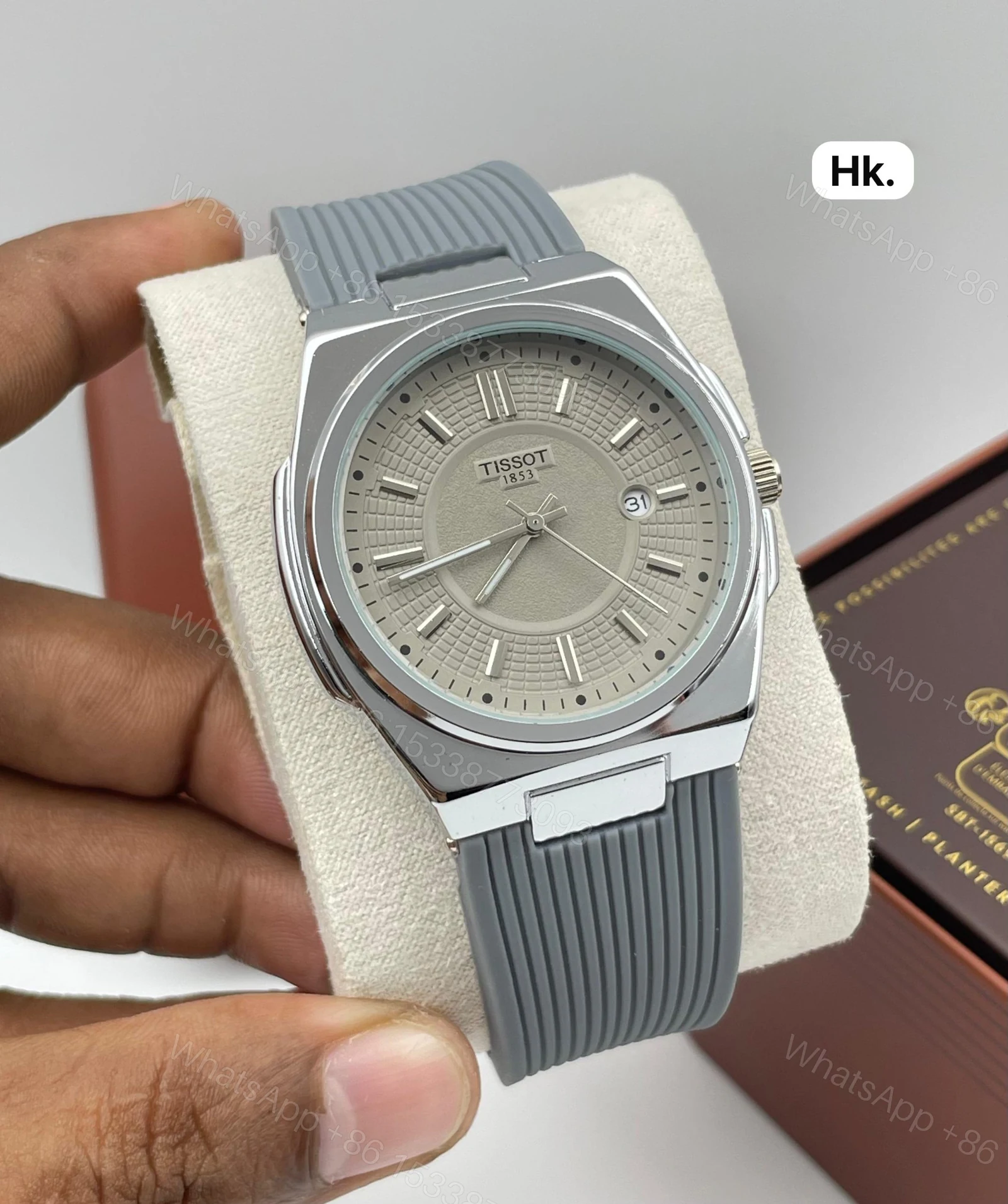 View 7 of FIRST COPY Tissot PU Belt Metal Body Watch